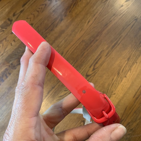 J.Crew Women's Belt Glossy Pink/Coral Patton Leather Sz M‎ 42" Long READ - Picture 11 of 11